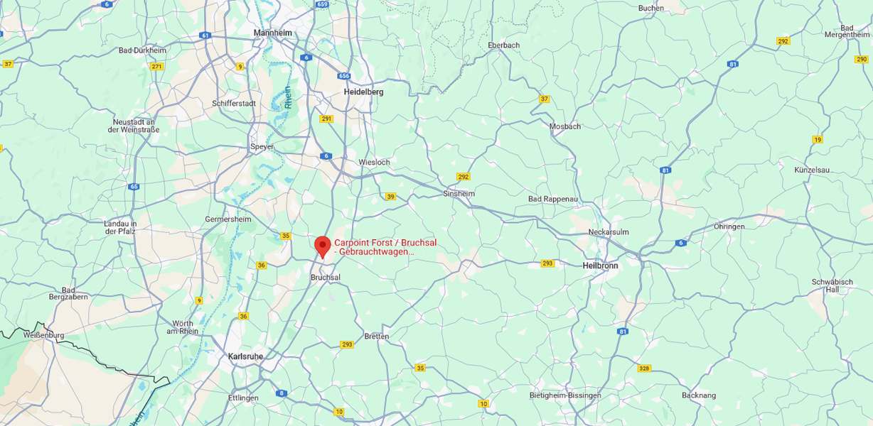 Routenplaner zu Carpoint Forst Nähe Bruchsal